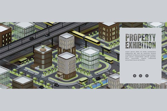 3D Isometric Web Banner Template: Integrating High-Fidelity Visuals into Urban Design and Property Marketing Workflows