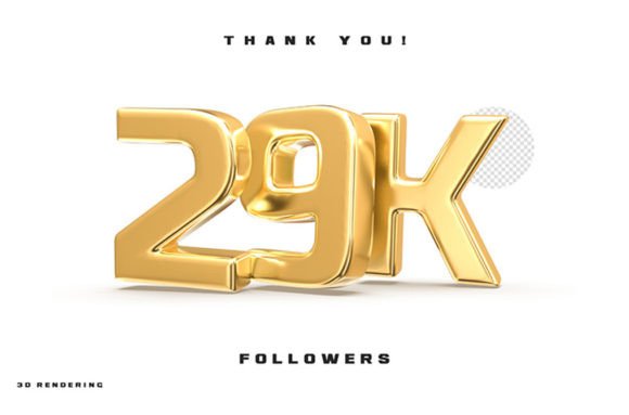 Elevating Social Media Milestones with Premium 3D Gold Renders