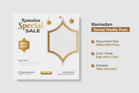 Elevating Your Brand Presence with Editable Ramadan Sale Social Media Post Templates
