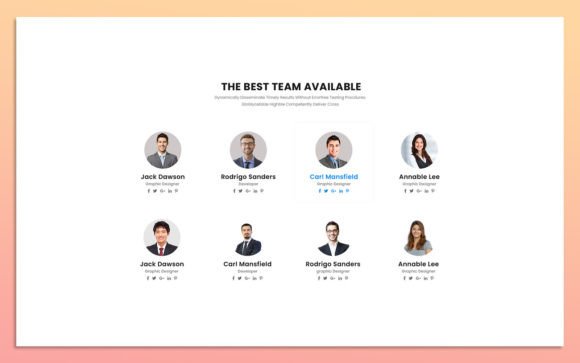 Evaluating the 17.Team Member Widget Design Elements for Modern Web Interfaces