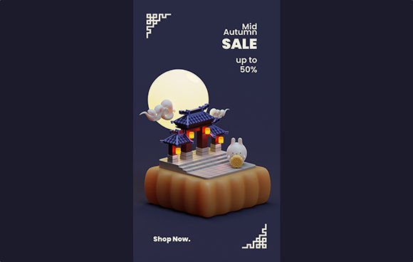Mid Autumn Sale Poster Template Guide