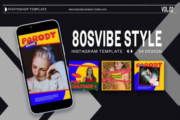 Reviving Retro Aesthetics: The Strategic Value of the 80svibe Style Instagram PSD Template in Modern Digital Marketing