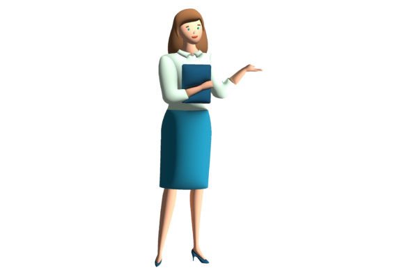The Power of Visual Clarity: Understanding the 3D Young Business Woman Isolated on White Background